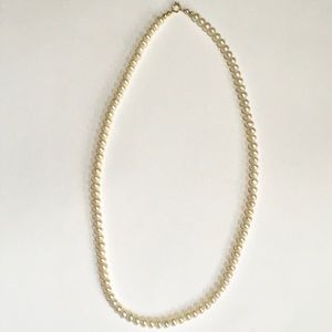 Ivory Pearls w/10K Gold Spring Ring Clasp. EUC